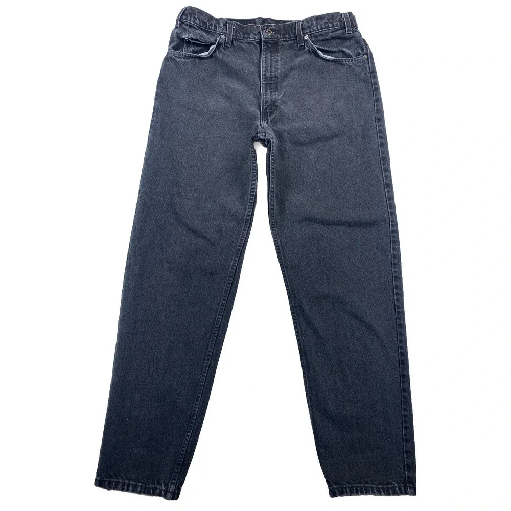 Levi's 550 Jeans Men's 38x32 (Actual 36x31) Black Orange Tab Faded Vintage